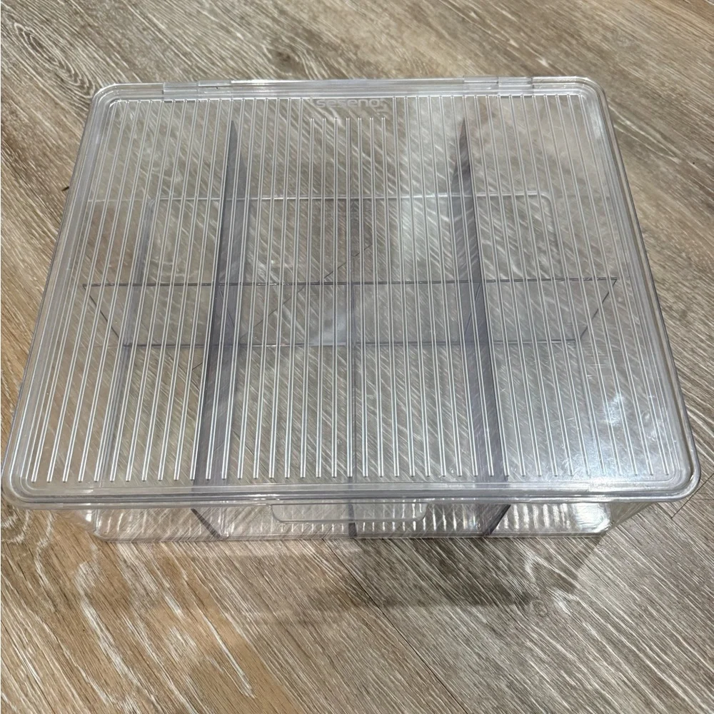 Clear Acrylic Extra Large Tea Bag Organizer Storage Box.